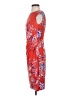 Chaps 100% Polyester Print Orange Cocktail Dress Size S - photo 5