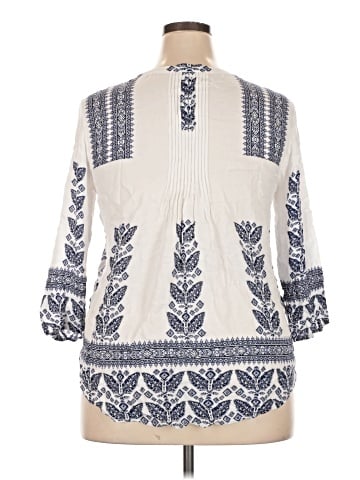 Pale Sky 3/4 Sleeve Blouse (view 2)
