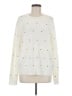 Lucky Brand Hearts Ivory Pullover Sweater Size M - photo 1