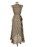 Max Studio Floral Brown Casual Dress Size L - photo 2