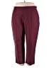 Lands' End Solid Burgundy Active Pants Size 22W - photo 1