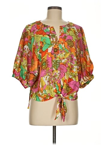 Rose + Olive 3/4 Sleeve Blouse (view 1)