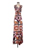 Boston Proper Print Orange Casual Dress Size XS - photo 1
