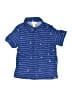 Cat & Jack Stripes Blue Short Sleeve Button-Down Shirt Size 4T - photo 1