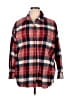 Natural Reflections 100% Cotton Plaid Red Long Sleeve Button-Down Shirt Size 1X - photo 1