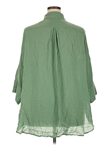 Universal Standard 3/4 Sleeve Button-Down Shirt (view 2)