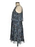 H By Halston 100% Polyester Animal Print Blue Cocktail Dress Size 6 - photo 5