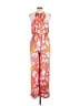 Sugar Lips 100% Polyester Paisley Orange Jumpsuit Size L - photo 2