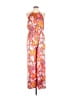 Sugar Lips 100% Polyester Paisley Orange Jumpsuit Size L - photo 1