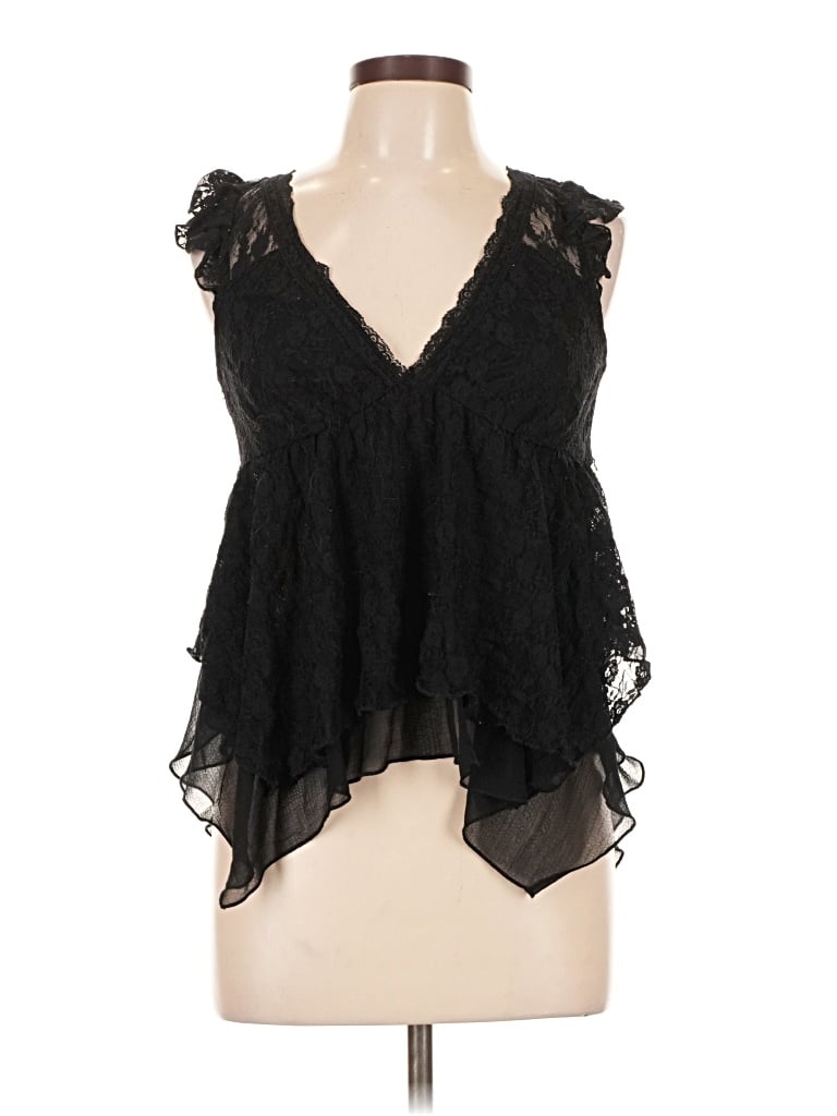Pre-owned Wild Fable Sleeveless Blouse In Black