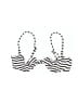 L Space Stripes White Swimsuit Top Size S - photo 1