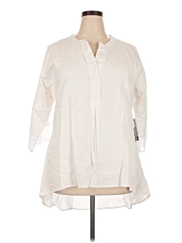 Jessica London 3/4 Sleeve Button-Down Shirt (view 1)