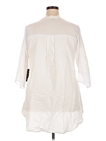 Jessica London 3/4 Sleeve Button-Down Shirt (view 2)