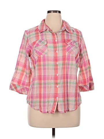 Croft & Barrow 3/4 Sleeve Button-Down Shirt (view 1)