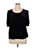 CeCe Black Short Sleeve Top Size XL - photo 1