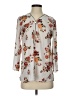 rue21 100% Polyester Floral Gray 3/4 Sleeve Blouse Size S - photo 1