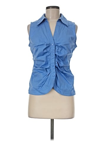 White House Black Market Sleeveless Button-Down Shirt (view 1)