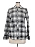 Talbots Plaid Silver Long Sleeve Button-Down Shirt Size M - photo 1