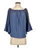 Harve Benard 100% Polyester Blue 3/4 Sleeve Blouse Size S - photo 1