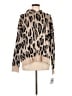 Fate Animal Print Tan Pullover Sweater Size L - photo 1