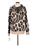 Fate Animal Print Tan Pullover Sweater Size L - photo 2