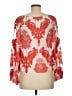 Alexis 100% Silk Pink Orange 3/4 Sleeve Silk Top Size M - photo 2