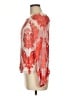Alexis 100% Silk Pink Orange 3/4 Sleeve Silk Top Size M - photo 5