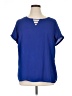 Apt. 9 Blue Short Sleeve Blouse Size 1X - photo 1