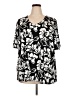 Roaman's Black Short Sleeve Blouse Size 18 - 20 - photo 1