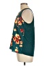 Market and Spruce 100% Polyester Floral Teal Sleeveless Blouse Size L - photo 5
