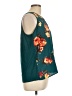 Market and Spruce 100% Polyester Floral Teal Sleeveless Blouse Size L - photo 4