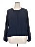 Tommy Hilfiger 100% Polyester Blue Long Sleeve Blouse Size XL - photo 1