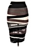 Missguided Stripes Black Casual Skirt Size 12 - photo 1