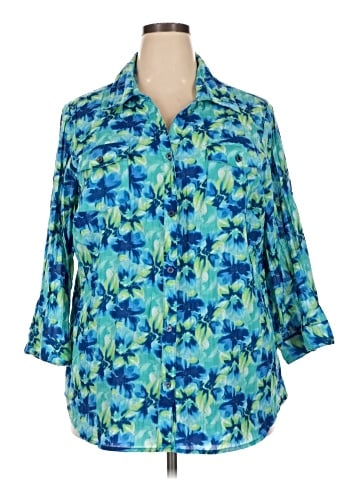 Basic Editions 3/4 Sleeve Blouse (view 1)