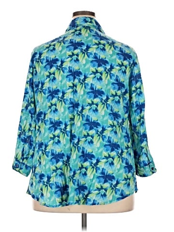 Basic Editions 3/4 Sleeve Blouse (view 2)