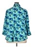 Basic Editions 100% Polyester Tropical Blue 3/4 Sleeve Blouse Size 2X - photo 2