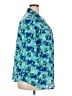 Basic Editions 100% Polyester Tropical Blue 3/4 Sleeve Blouse Size 2X - photo 4