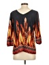 Pink Owl 100% Polyester Orange 3/4 Sleeve Blouse Size S - photo 2