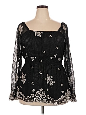 Seven7 Long Sleeve Blouse (view 1)
