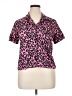 BCBGeneration Animal Print Pink Short Sleeve Blouse Size XL - photo 1