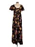 Unbranded Floral Black Casual Dress Size P (estimated, petite) - photo 2