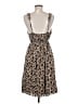 BCBGMAXAZRIA 100% Silk Animal Print Tan Casual Dress Size MedEstimated - photo 2