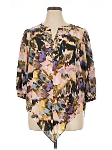 Rose + Olive 3/4 Sleeve Blouse (view 1)