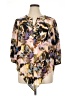Rose + Olive Animal Print Brown 3/4 Sleeve Blouse Size 1X - photo 1