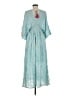 Pol 100% Viscose Blue Casual Dress Size S - photo 2
