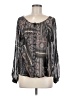 Astr 100% Polyester Gray Long Sleeve Blouse Size M - photo 1