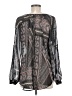 Astr 100% Polyester Gray Long Sleeve Blouse Size M - photo 2