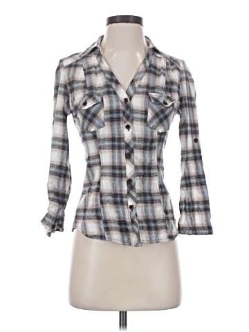Timing 3/4 Sleeve Button-Down Shirt (view 1)