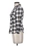 Timing 100% Cotton Plaid Gray 3/4 Sleeve Button-Down Shirt Size S - photo 5