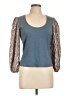 Auditions Teal Gold 3/4 Sleeve Top Size L - photo 1
